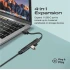 Promate LiteHub 4-in-1 Multi-Port USB-C Data Hub, Charge Adapter with USB-A Adapter